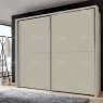 Wiemann German Furniture Wiemann Berlin sliding door wardrobe of width 250cm with handles in silver/slate