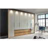 Wiemann German Furniture Wiemann Asmara hinged-door wardrobe of width 100cm without cornice, with handles in chrome/slate