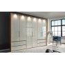 Wiemann German Furniture Wiemann Asmara hinged-door wardrobe of width 100cm without cornice, with handles in chrome/slate