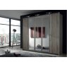 Wiemann German Furniture Wiemann Berlin of width 100cm hinged-door wardrobe without cornice, with handles in silver/slate