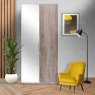 Wiemann German Furniture Wiemann Berlin of width 100cm hinged-door wardrobe without cornice, with handles in silver/slate