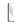 1 Door Extended corner unit Left-hinged door Front in Crystal Mirror H:216cm