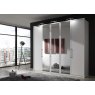 Wiemann German Furniture Wiemann Berlin hinged-door wardrobe of width 250cm without cornice, with handles in silver/slate