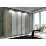 Wiemann German Furniture Wiemann Berlin hinged-door wardrobe of width 250cm without cornice, with handles in silver/slate