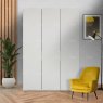 Wiemann German Furniture Wiemann Asmara hinged-door wardrobe of width 150cm without cornice, with handles in chrome/slate