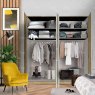 Wiemann German Furniture Wiemann Asmara hinged-door wardrobe of width 200cm without cornice, with handles in chrome/slate