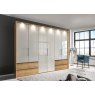 Wiemann German Furniture Wiemann Asmara combi wardrobe of width 300cm without cornice, with handles in chrome/slate