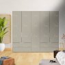 Wiemann German Furniture Wiemann Asmara combi wardrobe of width 250cm without cornice, with handles in chrome/slate