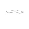 1 shelf for 90 degree corner unit with 2 hinged  doors  W104.4 cm x D 104.4 cm x H 2.2 cm 1 shelf for 90 degree corner unit with 2 hinged  doors  W104.4 cm x D 104.4 cm x H 2.2 cm