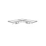 1 shelf for 90 degree corner unit with bi-fold  doors W152.4 cm x D 152.4 cm x H 2.2 cm 1 shelf for 90 degree corner unit with bi-fold  doors W152.4 cm x D 152.4 cm x H 2.2 cm