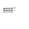 Drawer insert with 2 drawers and glass front for hinged- and sliding-door wardrobes for compartment width 96.4 cm Drawer insert with 2 drawers and glass front for hinged- and sliding-door wardrobes for compartment width 96.4 cm