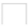 Passepartout-frame,Width per side profile 5 cm without lightingfor width 300 cmW 310cm x H 220cm x D 23cm