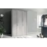 Wiemann German Furniture Wiemann Cambridge of width 100cm wooden or mirrored hinged 2 doors wardrobe with cornice without lights