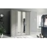 Wiemann German Furniture Wiemann Cambridge of width 100cm wooden or mirrored hinged 2 doors wardrobe with cornice without lights