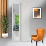 Wiemann German Furniture Wiemann Cambridge of width 100cm wooden or mirrored hinged 2 doors wardrobe with cornice without lights