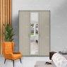 Wiemann German Furniture Wiemann Cambridge of width 150cm wooden or mirrored hinged 3 doors wardrobe with cornice without lights