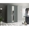 Wiemann German Furniture Wiemann Cambridge of width 150cm wooden or mirrored hinged 3 doors wardrobe with cornice without lights