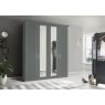 Wiemann German Furniture Wiemann Cambridge of width 200cm wooden or mirrored hinged 4 doors wardrobe with cornice without lights