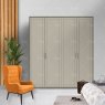 Wiemann German Furniture Wiemann Cambridge of width 200cm wooden or mirrored hinged 4 doors wardrobe with cornice without lights