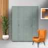 Wiemann German Furniture Wiemann Cambridge of width 200cm wooden or mirrored hinged 4 doors wardrobe with cornice without lights