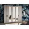 Wiemann German Furniture Wiemann Cambridge of width 250cm wooden or mirrored hinged 5 doors wardrobe with cornice without lights