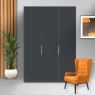 Wiemann German Furniture Wiemann Eastside hinged-door wardrobe of width 150cm with 3 doors without cornice