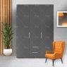 Wiemann German Furniture Wiemann Eastside hinged-door wardrobe of width 150cm with 3 doors without cornice