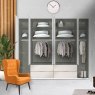 Wiemann German Furniture Wiemann Eastside hinged-door wardrobe of width 300cm with 6 doors without cornice