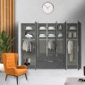 Wiemann German Furniture Wiemann Eastside hinged-door wardrobe of width 350cm with 7 doors without cornice