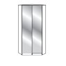 2 Door Walk-in Corner Unit with Front glass magnolia W 130cm x H 216cm x D 127cm