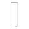 Corner unit with swing door, with and without mirrored door hinged left with wooden door  Front with trims W50cm x H220cm x D58cm Corner unit with swing door, with and without mirrored door hinged left with wooden door  Front with trims W50cm x H220cm x D58cm
