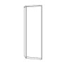 End unit with swing door, angled, 4 laundry shelves inside for placing on left Plain front, with round edge W47cm x H240cm x D58cm