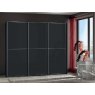 Wiemann German Furniture Wiemann Miami sliding-door wardrobe of width 150cm with 2 doors without cornice, handles in silver