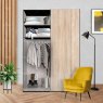 Wiemann Miami sliding-door wardrobe of width 150cm with 2 doors without cornice, handles in silver