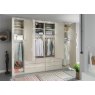 Wiemann German Furniture Wiemann Kansas bi-fold doors Wardrobe with automatic door opening of width 300cm