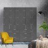 Wiemann German Furniture Wiemann Kansas bi-fold doors Wardrobe with automatic door opening of width 300cm