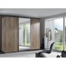 Wiemann German Furniture Wiemann Miami sliding-door wardrobe of width 330cm with 4 doors without cornice, handles in silver