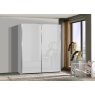 Wiemann German Furniture Wiemann Miami 2 sliding door wardrobe of width 150cm 2 doors without cornice, handle ledges in chrome