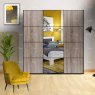 Wiemann German Furniture Wiemann Miami 2 sliding door wardrobe of width 225cm 3 doors without cornice, handle ledges in chrome