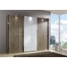 Wiemann German Furniture Wiemann Miami 2 sliding door wardrobe of width 225cm 3 doors without cornice, handle ledges in chrome