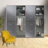 Wiemann German Furniture Wiemann Miami 2 sliding door wardrobe of width 400cm 4 doors without cornice, handle ledges in chrome