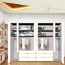 Wiemann German Furniture Wiemann Monaco 1000 hinged door wardrobe of width 225cm 6 doors without cornice