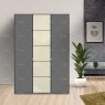 Wiemann German Furniture Wiemann Quito hinged door wardrobe of width 150cm 3 doors without cornice