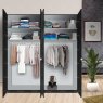 Wiemann Quito hinged door wardrobe of width 200cm with 4 doors without cornice