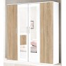 Ben Company Ben Company Dalia White and Light Oak Bedroom Set