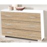 Ben Company Ben Company Dalia White and Light Oak Bedroom Set