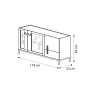 Camel Group Camel Group Ambra 3 Door Buffet With Wooden Doors