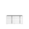 Status SRL Italy STATUS BIANCA WHITE & MARBLE EFFECT TOP DOUBLE DRESSER