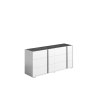 STATUS BIANCA WHITE & MARBLE EFFECT TOP DOUBLE DRESSER