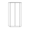 Walk-in corner unit with swing doors 2 doors Front glass pebble grey W 130cm x D 127cm x H 216cm